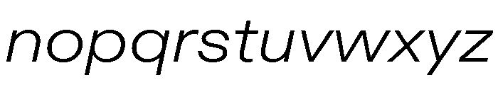 ABCDiatypeExtended LightItalic Font LOWERCASE