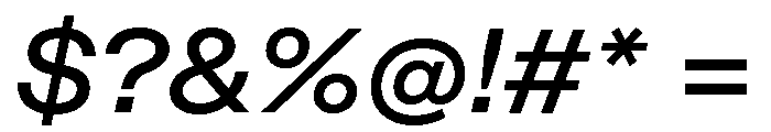 ABCDiatypeExtended MediumItalic Font OTHER CHARS