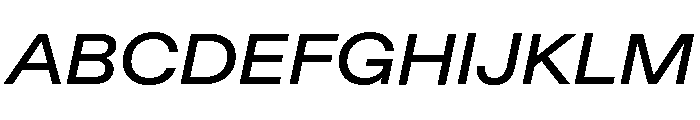 ABCDiatypeExtended MediumItalic Font UPPERCASE