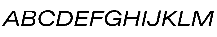 ABCDiatypeExtended RegularItalic Font UPPERCASE