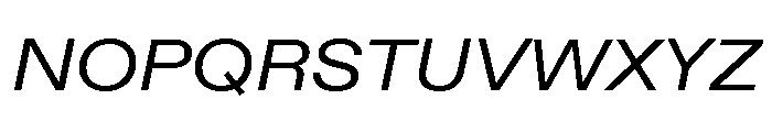 ABCDiatypeExtended RegularItalic Font UPPERCASE