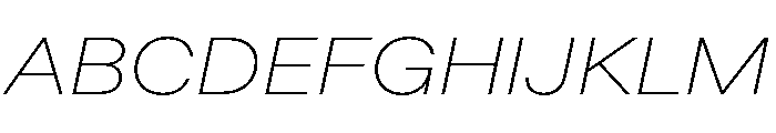 ABCDiatypeExtended ThinItalic Font UPPERCASE