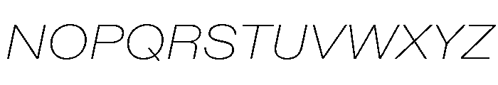 ABCDiatypeExtended ThinItalic Font UPPERCASE