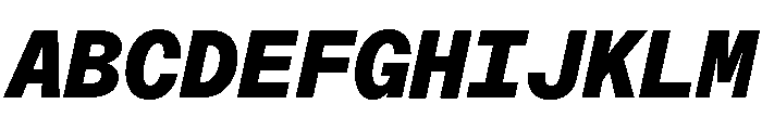 ABCDiatypeMono BlackItalic Font UPPERCASE