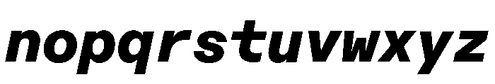 ABCDiatypeMono BlackItalic Font LOWERCASE