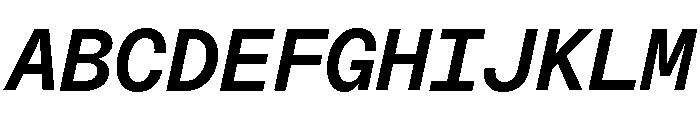 ABCDiatypeMono BoldItalic Font UPPERCASE