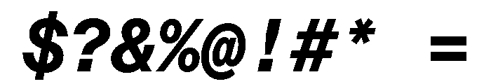 ABCDiatypeMono HeavyItalic Font OTHER CHARS