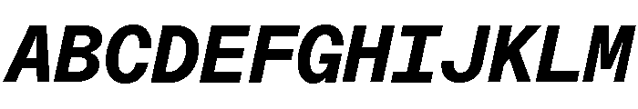 ABCDiatypeMono HeavyItalic Font UPPERCASE