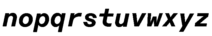 ABCDiatypeMono HeavyItalic Font LOWERCASE
