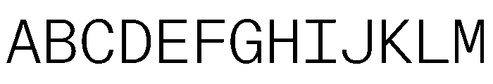 ABCDiatypeMono Light Font UPPERCASE