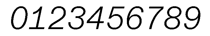 ABCDiatypeMono LightItalic Font OTHER CHARS