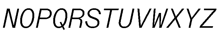 ABCDiatypeMono LightItalic Font UPPERCASE