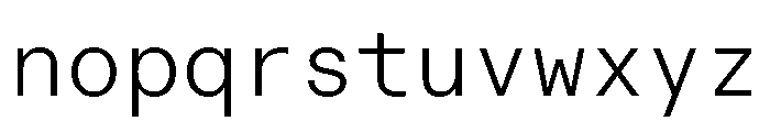 ABCDiatypeMono Light Font LOWERCASE