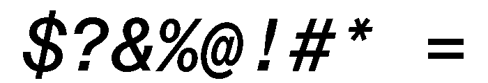 ABCDiatypeMono MediumItalic Font OTHER CHARS