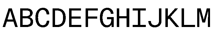 ABCDiatypeMono Regular Font UPPERCASE