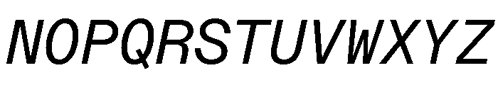 ABCDiatypeMono RegularItalic Font UPPERCASE