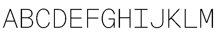 ABCDiatypeMono Thin Font UPPERCASE