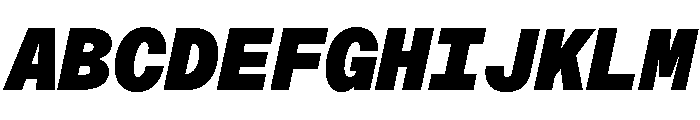 ABCDiatypeMono UltraItalic Font UPPERCASE