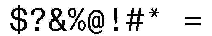 ABCDiatypeMonoWidthsVariable Regular Font OTHER CHARS