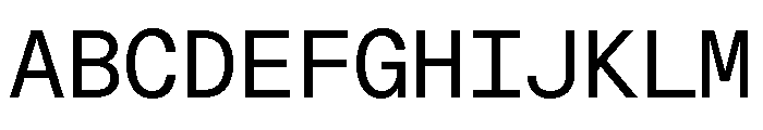 ABCDiatypeMonoWidthsVariable Regular Font UPPERCASE