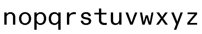 ABCDiatypeMonoWidthsVariable Regular Font LOWERCASE