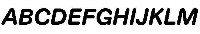 ABCDiatypeRounded HeavyItalic Font UPPERCASE