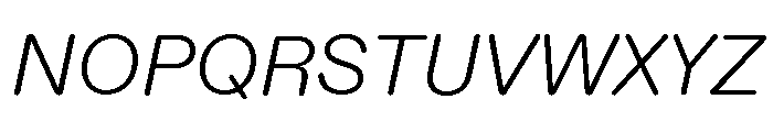 ABCDiatypeRounded LightItalic Font UPPERCASE