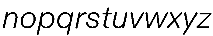ABCDiatypeRounded LightItalic Font LOWERCASE