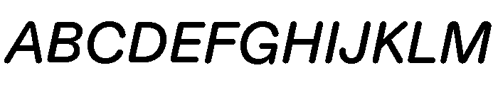 ABCDiatypeRounded MediumItalic Font UPPERCASE