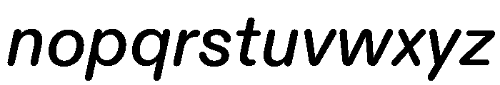ABCDiatypeRounded MediumItalic Font LOWERCASE