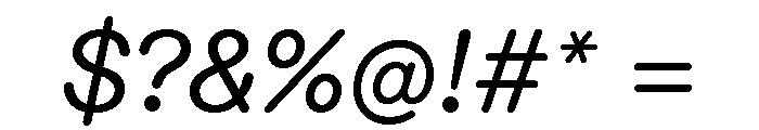 ABCDiatypeRounded RegularItalic Font OTHER CHARS