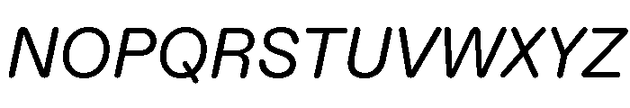 ABCDiatypeRounded RegularItalic Font UPPERCASE