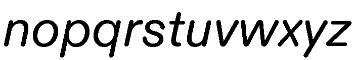ABCDiatypeRounded RegularItalic Font LOWERCASE