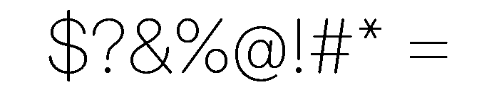 ABCDiatypeRounded Thin Font OTHER CHARS