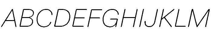 ABCDiatypeRounded ThinItalic Font UPPERCASE