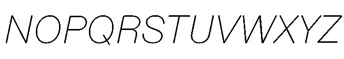 ABCDiatypeRounded ThinItalic Font UPPERCASE