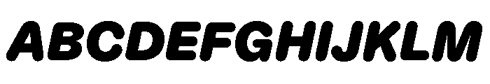 ABCDiatypeRounded UltraItalic Font UPPERCASE