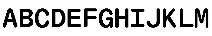 ABCDiatypeRoundedMono Bold Font UPPERCASE