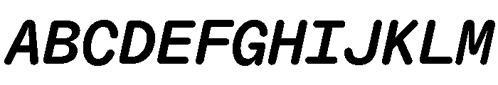 ABCDiatypeRoundedMono BoldItalic Font UPPERCASE