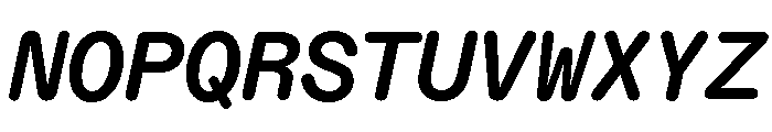 ABCDiatypeRoundedMono BoldItalic Font UPPERCASE