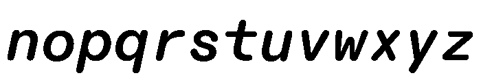 ABCDiatypeRoundedMono BoldItalic Font LOWERCASE