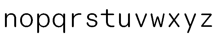 ABCDiatypeRoundedMono Light Font LOWERCASE