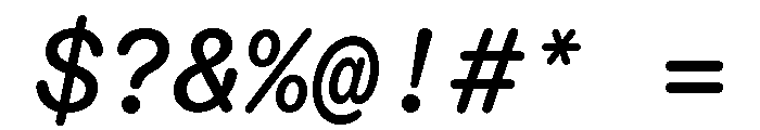 ABCDiatypeRoundedMono MediumItalic Font OTHER CHARS