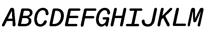 ABCDiatypeRoundedMono MediumItalic Font UPPERCASE