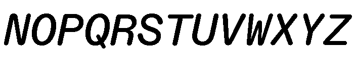 ABCDiatypeRoundedMono MediumItalic Font UPPERCASE