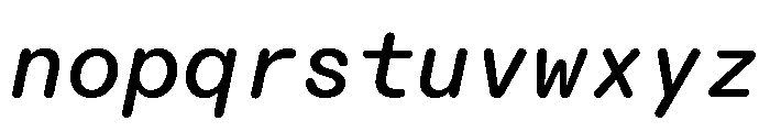 ABCDiatypeRoundedMono MediumItalic Font LOWERCASE