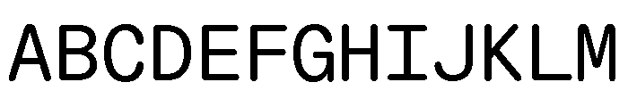 ABCDiatypeRoundedMono Regular Font UPPERCASE