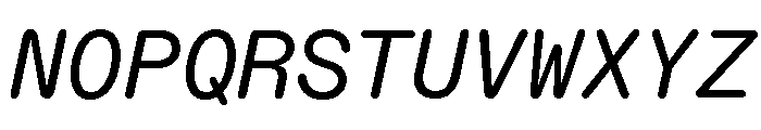 ABCDiatypeRoundedMono RegularItalic Font UPPERCASE