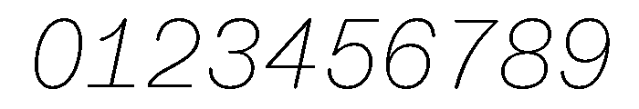 ABCDiatypeRoundedMono ThinItalic Font OTHER CHARS