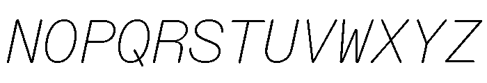 ABCDiatypeRoundedMono ThinItalic Font UPPERCASE